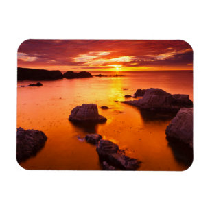 Íman Paisagem marinha laranja, pôr do sol, Califórnia