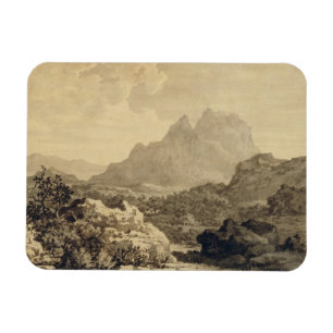 Íman Paisagem montanhosa, c.1780 (cinza e lavagem do