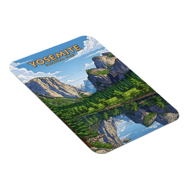Íman Paisagem nacional de Vintage Yosemite (Lado Direito)
