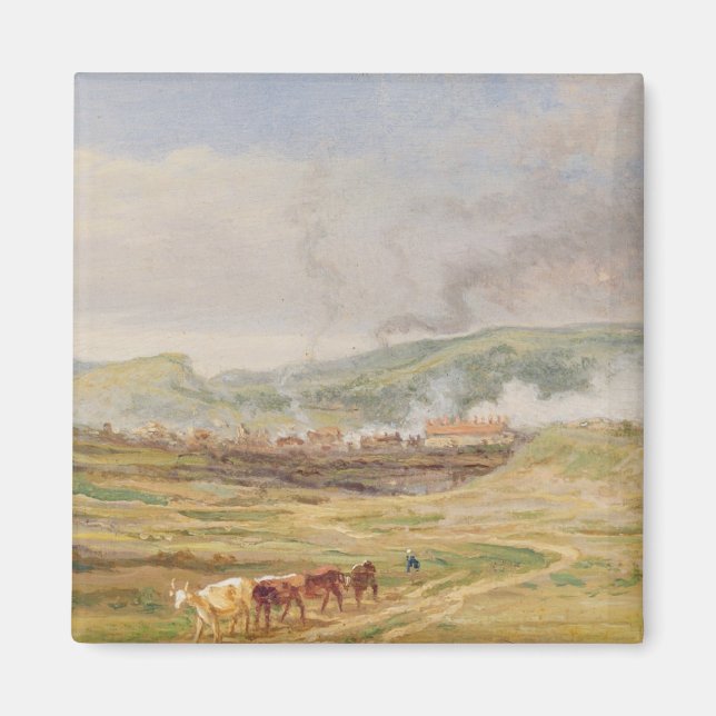 Íman Paisagem perto de Swansea, Gales do Sul (petróleo  (Frente)