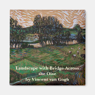 Íman Paisagem, Ponte Sobre o Oise por Vincent van Gogh