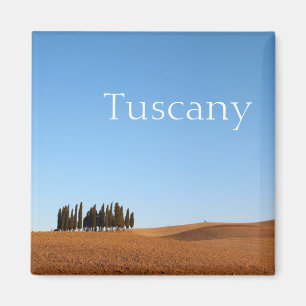 Íman Paisagem quadrada de Toscânia com o ímã do text