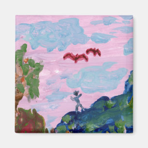 Íman Paisagem rosa-mágica com magna numérica (detalhe)