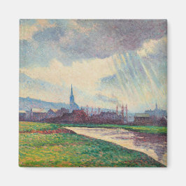 Íman Paisagem rural com rio (por Maximilien Luce)