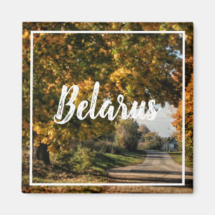 Íman Paisagem Rural da Zona Rural da Bielorrússia Ímã