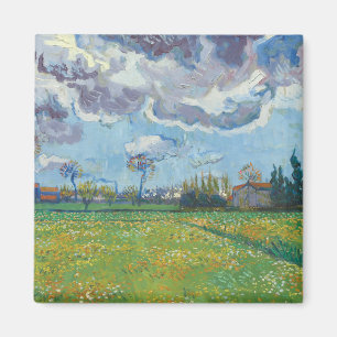 Íman Paisagem sob uma tempestade no céu Vincent Gogh