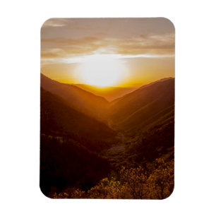 Íman Paisagem Sunset Sobre Montanhas