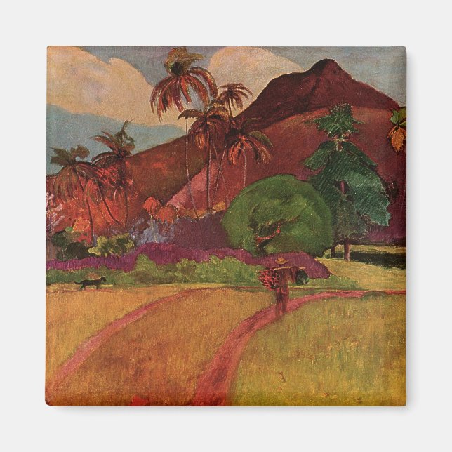 Íman Paisagem Tahitiana de Paul Gauguin (1893) (Frente)