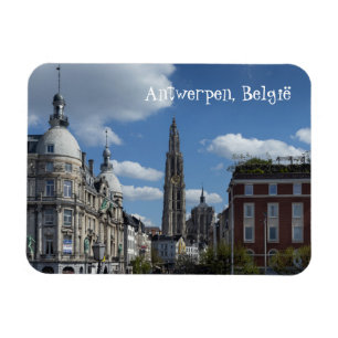 Íman Paisagem urbana da cidade de Antuérpia Bélgica des