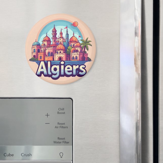 Íman Paisagem urbana de Argel com cúpulas históricas (In Situ (Fridge))