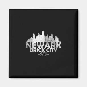 Íman Paisagem urbana de Newark Nova Jersey Nj Brick Cit