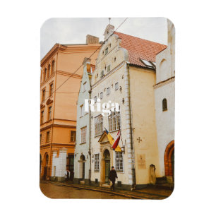 Íman Paisagem Urbana de Riga Ímã de Foto Flexível