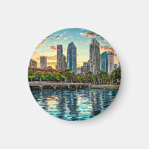 Íman Paisagem urbana moderna de Singapura