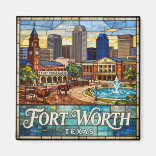 Íman Paisagem urbana ocidental de Fort Worth 🤠