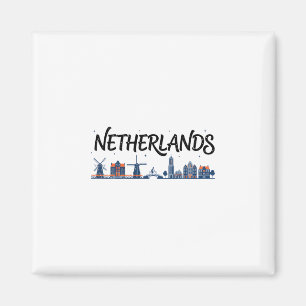 Íman Paisagens urbanas da Holanda Viagens Férias Roupas