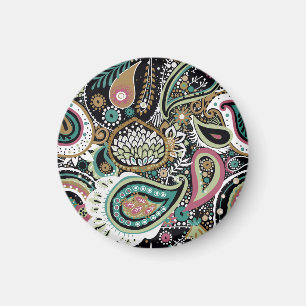 Íman Paisley asiático: design moderno sem costura.