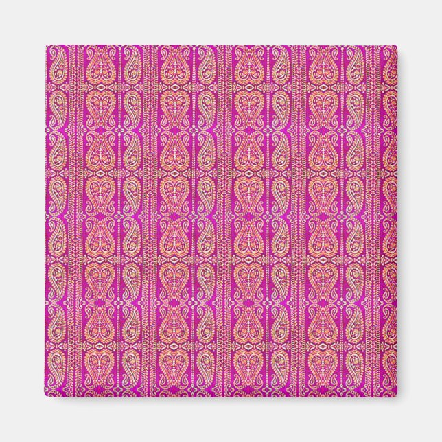 Íman Paisley Cor-de-Rosa Estimulado (Frente)