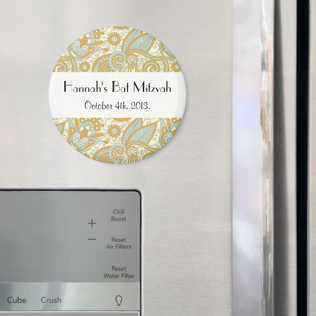 Íman Paisley Pattern, Persa Paisley, Bat Mitzvah (In Situ (Fridge))