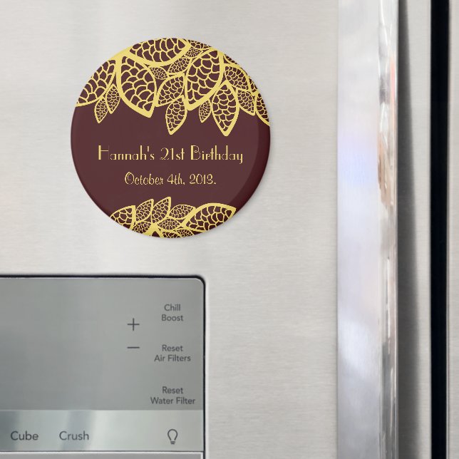 Íman Paisley Pattern, Persa Paisley, Boteh, Aniversário (In Situ (Fridge))