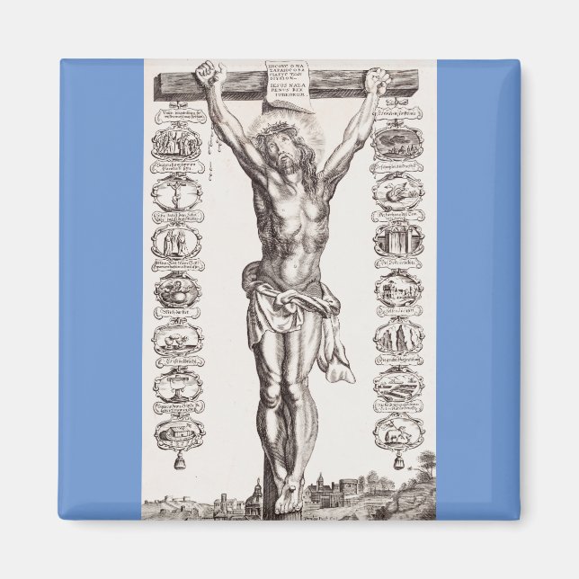 Íman Paixão de Jesus crucificação de Cristo (Frente)
