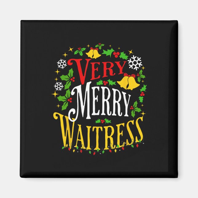 Íman Paja do servidor de Natal de Garçonete Verry Feliz (Frente)