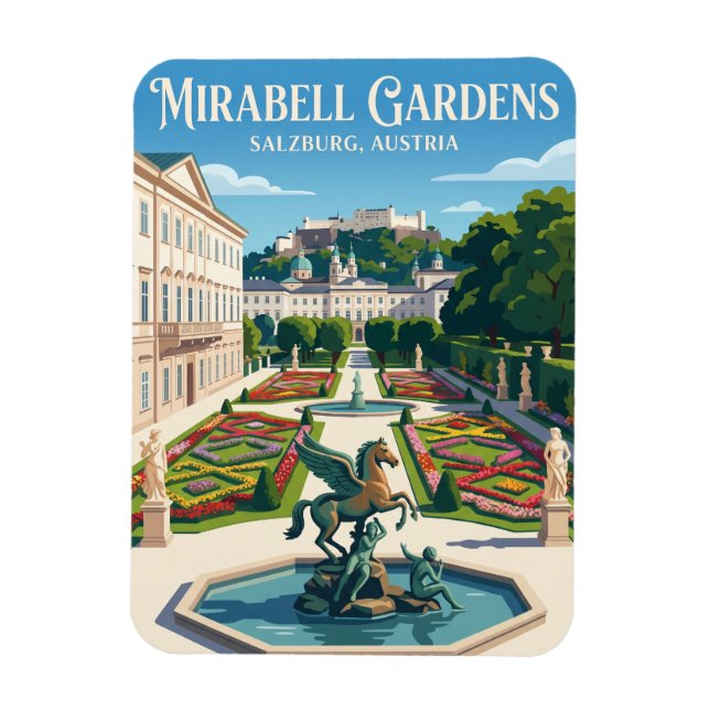Íman Palácio e Jardins de Mirabell Áustria (Vertical)