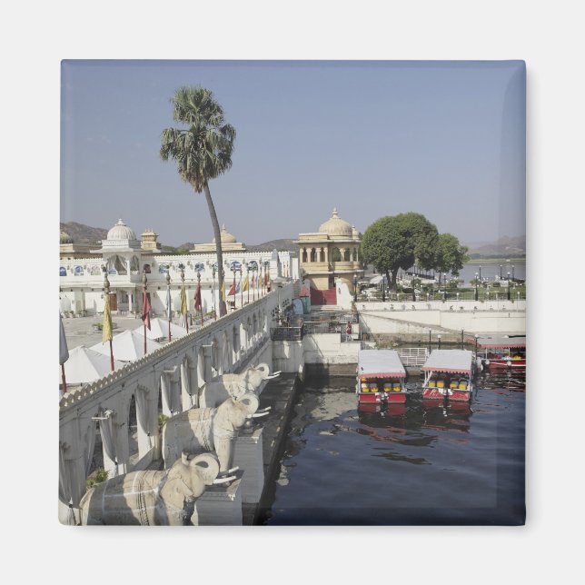 Íman Palácio Jag Mindar, Lago Pichola, Udaipur, Índia. (Frente)