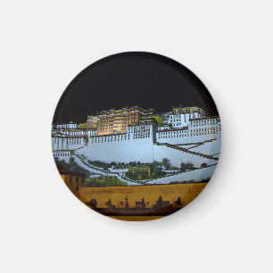 Íman Palácio Lhasa & Potala à noite, Tibete (Himalaia