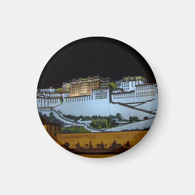 Íman Palácio Lhasa & Potala à noite, Tibete (Himalaia) (Frente)