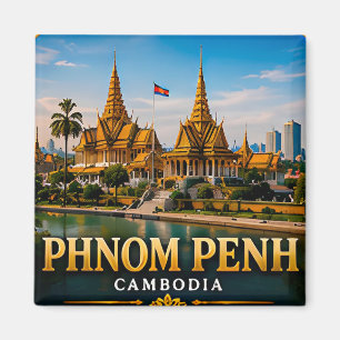 Íman Palácio Real de Phnom Penh e a Beleza do Rio Mekon