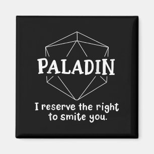 Íman Paladin Funny Character Piada Roleplay Games Rpg