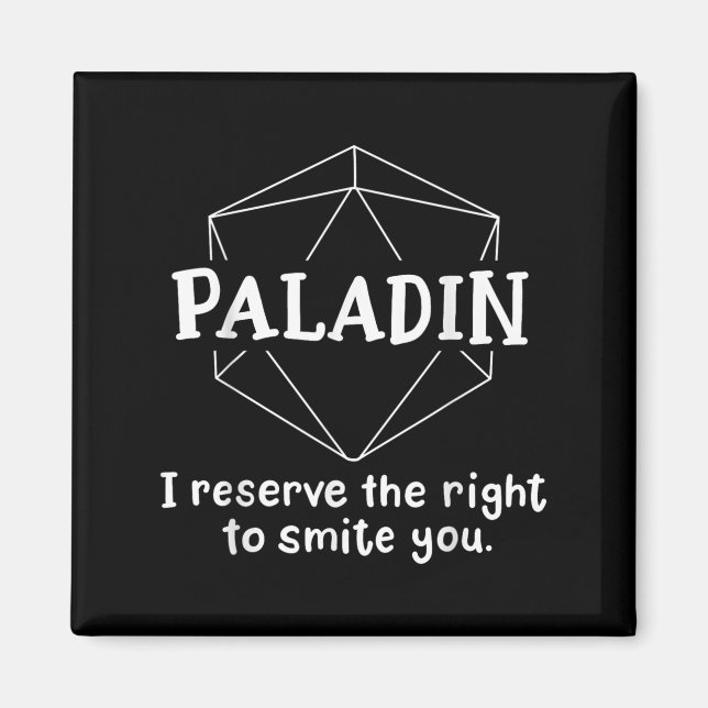 Íman Paladin Funny Character Piada Roleplay Games Rpg (Frente)