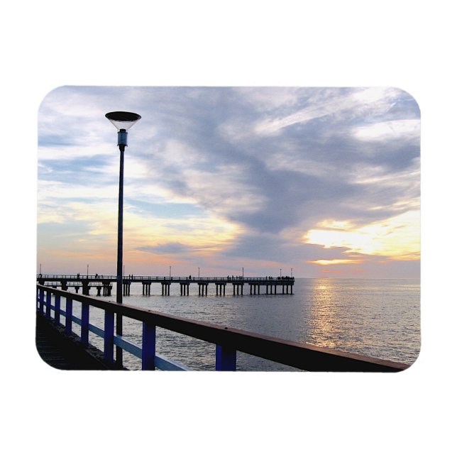 Íman Palanga Pier Sunset, LITUÂNIA - (Horizontal)