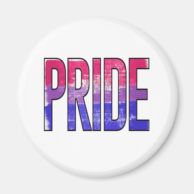 Íman Palavra de Orgulho Bissexual (Frente)