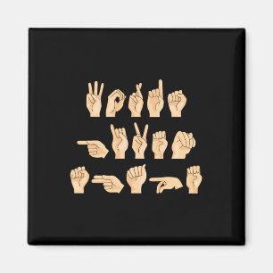 Íman Palavras Dada Forma Língua de Sinais Americana 1