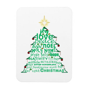 Íman Palavras de Árvore de Natal Magnet