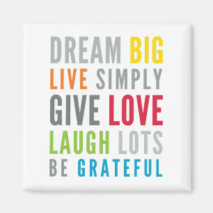 Íman PALAVRAS INSPIRADORES A VIVER pela tipografia