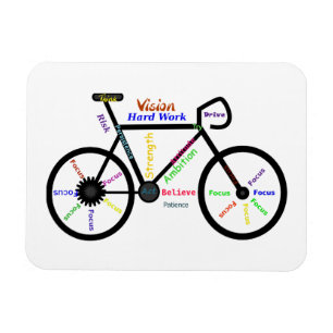 Íman Palavras inspiradores, Biking, dando um ciclo,