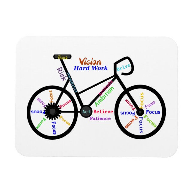 Íman Palavras Motivacionais, Bicicleta, Ciclismo, Bike  (Horizontal)