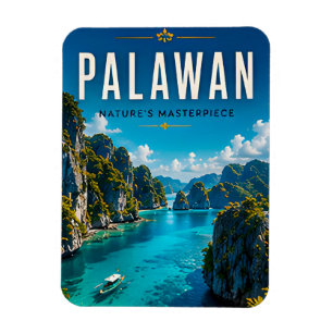 Íman 🏝️ Palawan Filipinas Decoração de Lagoa 🌊