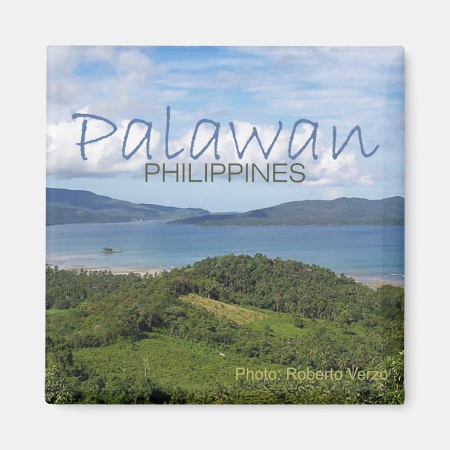 Íman Palawan Filipinas Viagem Souvenir Magnet (Frente)