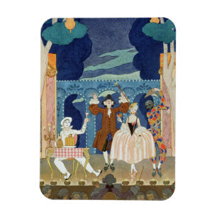 Íman Palco Pantomime, ilustração para "Fetes Galantes"