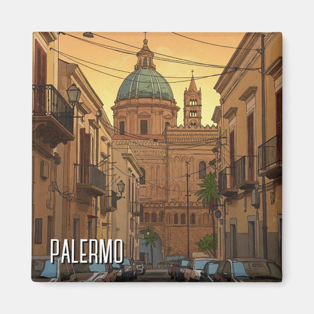 Íman Palermo Sicily Itália Viagem (Frente)