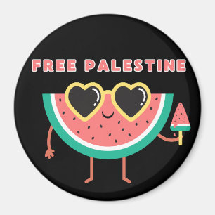 Íman palestina livre Melancia Palestina fofo colorido