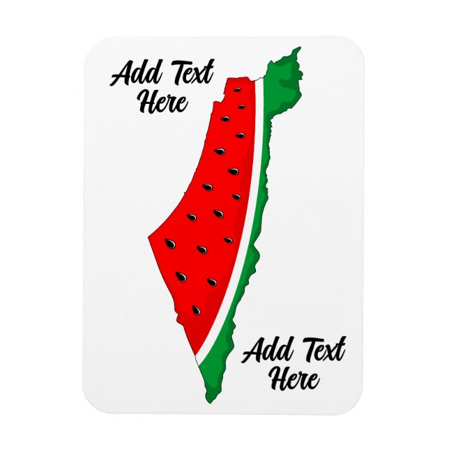 Íman Palestina - Mapa Watermelon - Símbolo da liberdade (Vertical)