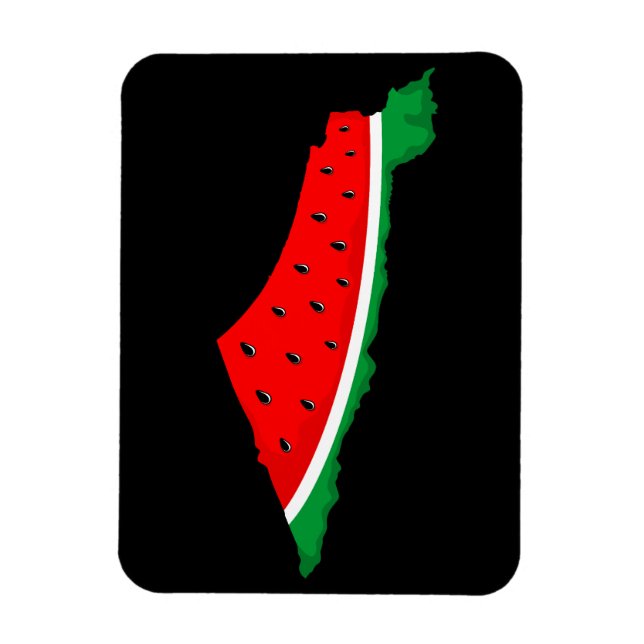 Íman Palestina - Mapa Watermelon - Símbolo da liberdade (Vertical)