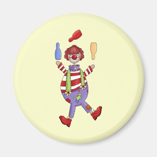 Íman Palhaço de circo malabarizando (Frente)