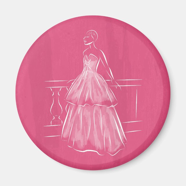 Íman Palhaço de Espaço Negativo Branco (Frente)