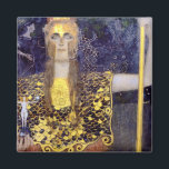 Íman Pallas Athena, Gustav Klimt<br><div class="desc">Gustav Klimt (14 de julho de 1862 - 6 de fevereiro de 1918) foi um pintor simbólico austríaco e um dos membros mais proeminentes do movimento Secessão de Viena. Klimt é notado por suas pinturas, murais, esboços, e outros objetos de arte. Além de suas obras figurativas, que incluem alegorias e...</div>