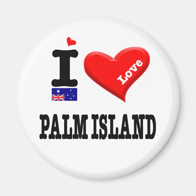 Íman PALM ISLAND - I Love (Frente)